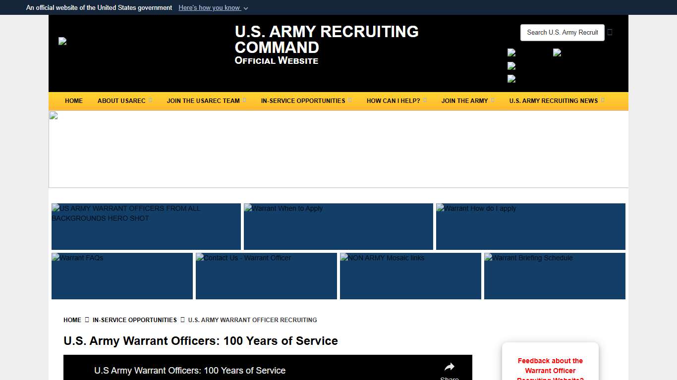 U.S. Army Warrant Officer Recruiting